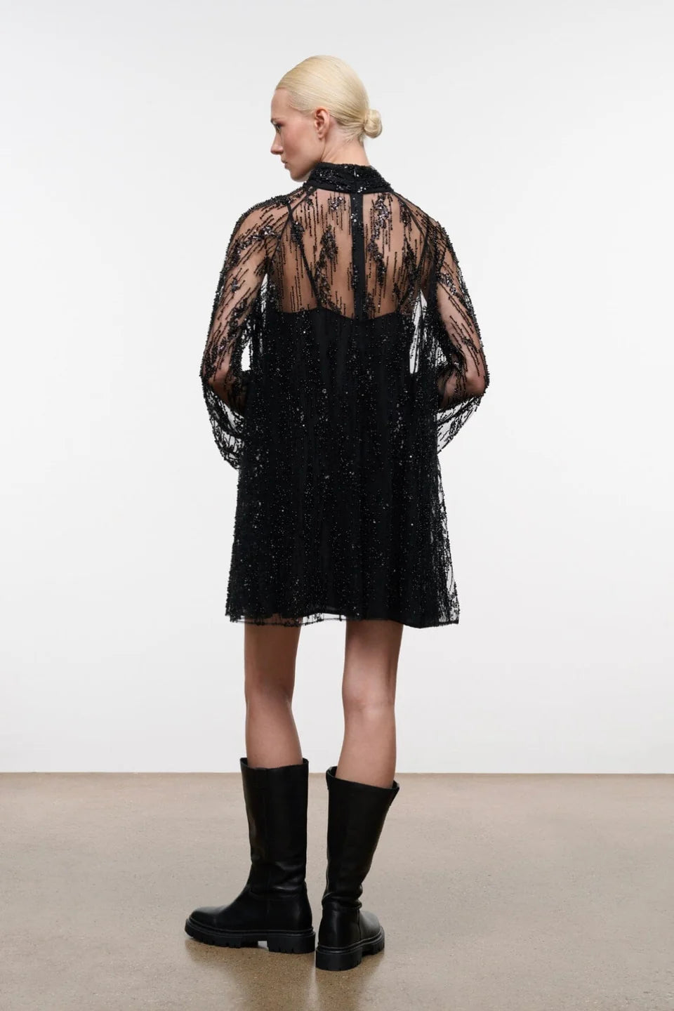 STAUD- Esther Mini Dress- Black