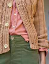 Frank & Eileen - Mini Cotswolds Cable Cardigan - Camel