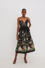 Cara Cara Pero Midi Dress in Bloomsfield Navy