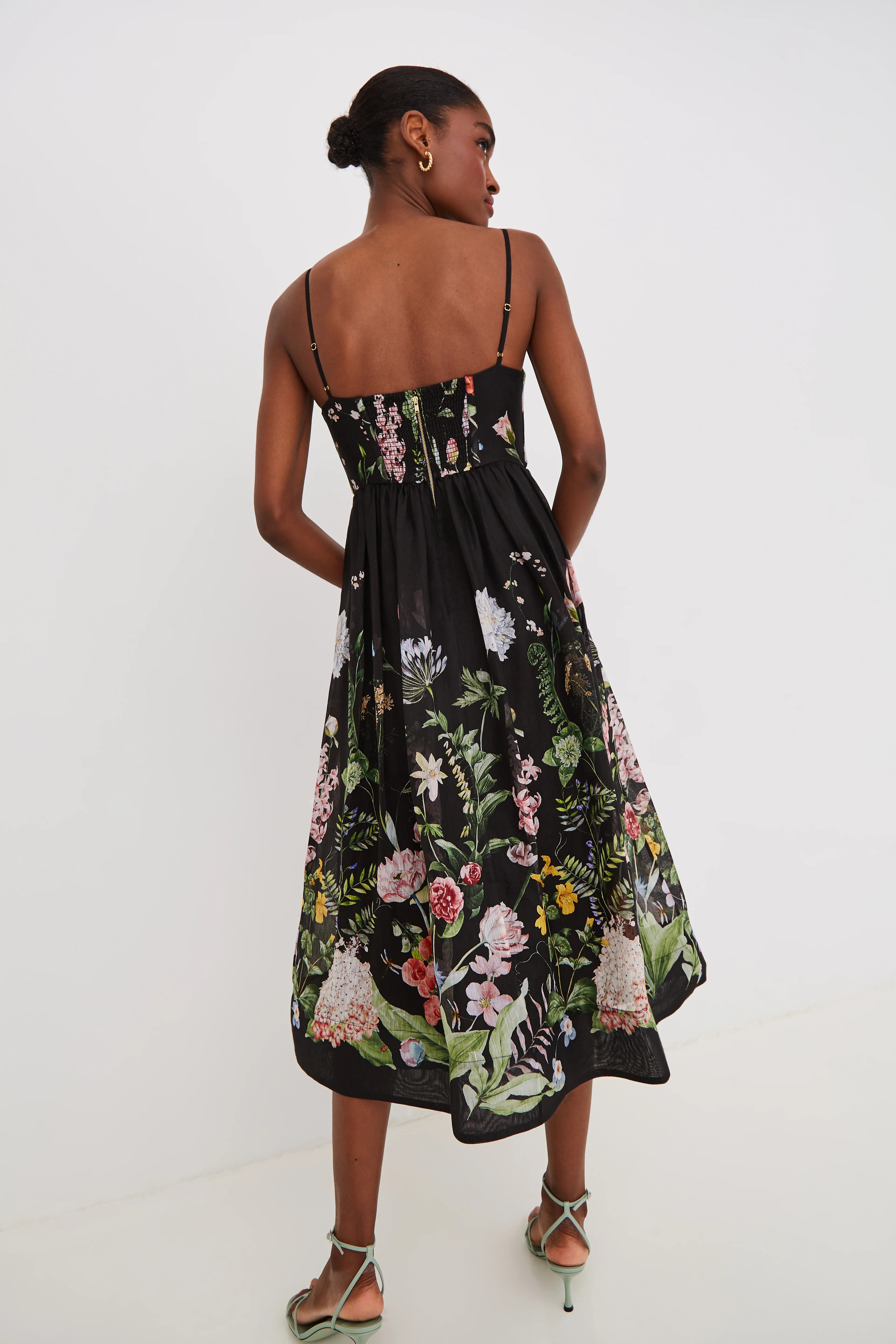 Cara Cara Pero Midi Dress in Bloomsfield Navy