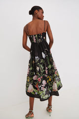 Cara Cara Pero Midi Dress in Bloomsfield Navy