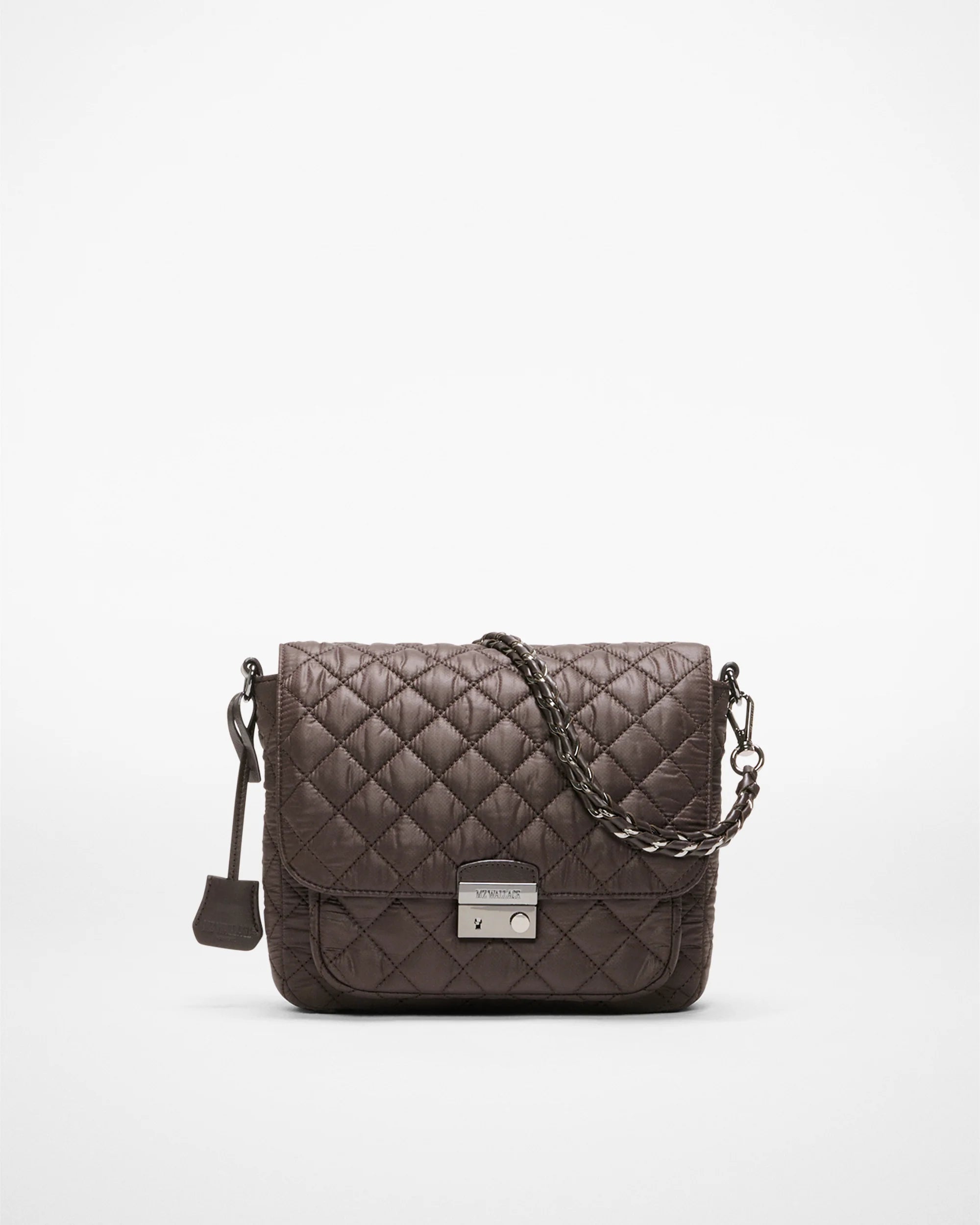 MZ Wallace Medium Crosby Lock Crossbody - Espresso