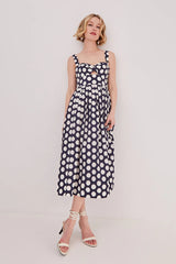 Cara Cara - Clover Dress - Celeste Dot Navy