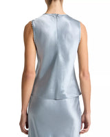 Vince Women's Scallop Sleeveless Shell Top in Lagoon
