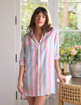 Frank & Eileen Hunter Shirtdress multi pink green stripe