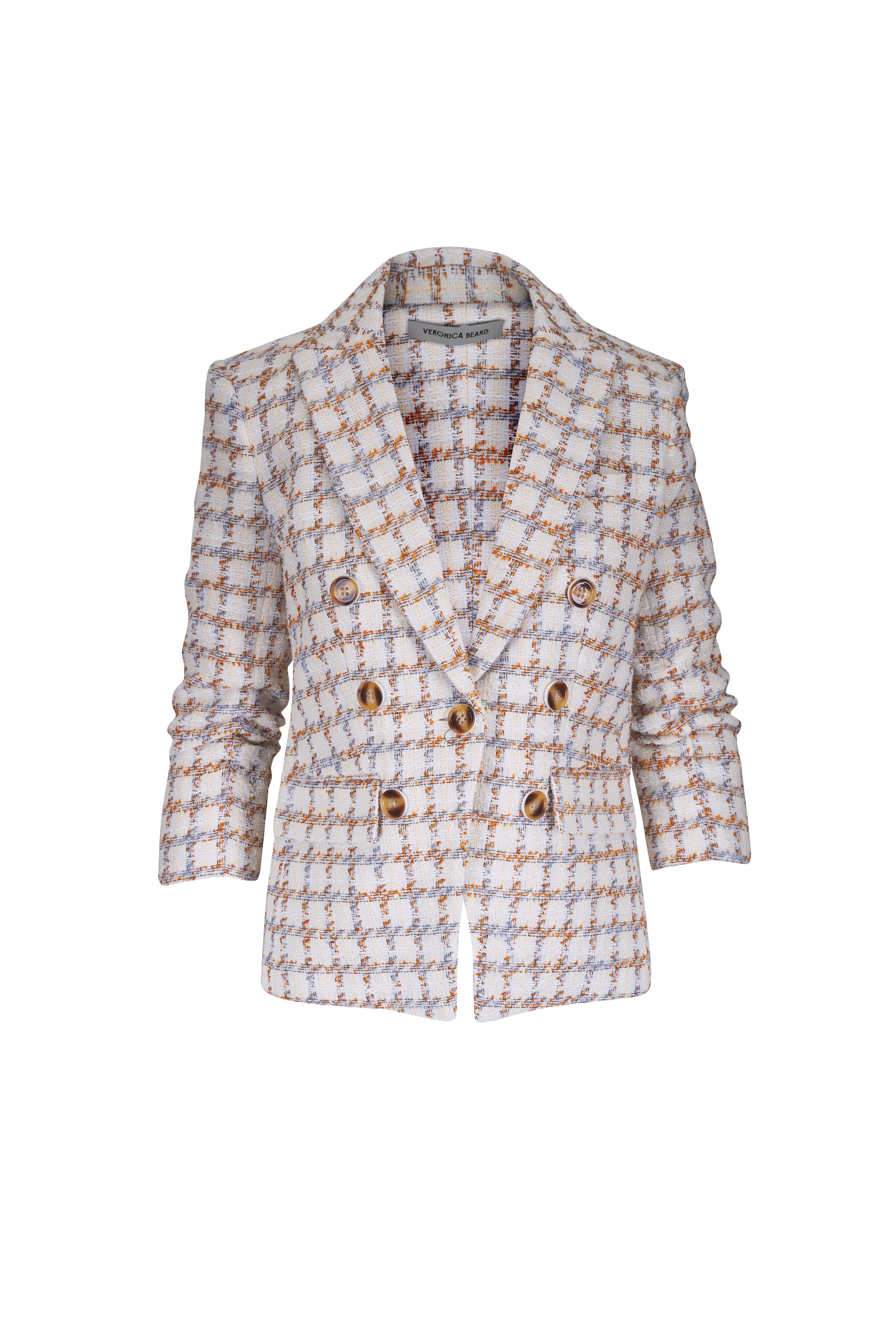 Veronica Beard Ryland Dickey Jacket in Ecru Multi