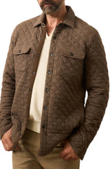 Faherty Epic Quilted Pullover - Mountain Branch Heather