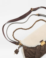 MZ Wallace - Crosby Lock Shoulder Bag - Shearling/Walnut