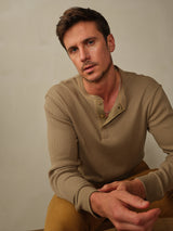 Road to Nowhere - Crosby Organic Cotton Waffle Henley - Fatigue