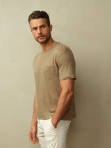 Road to Nowhere - Mens Jackson Linen Pocket Tee - Fatigue