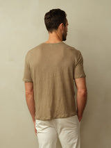 Road to Nowhere - Mens Jackson Linen Pocket Tee - Fatigue