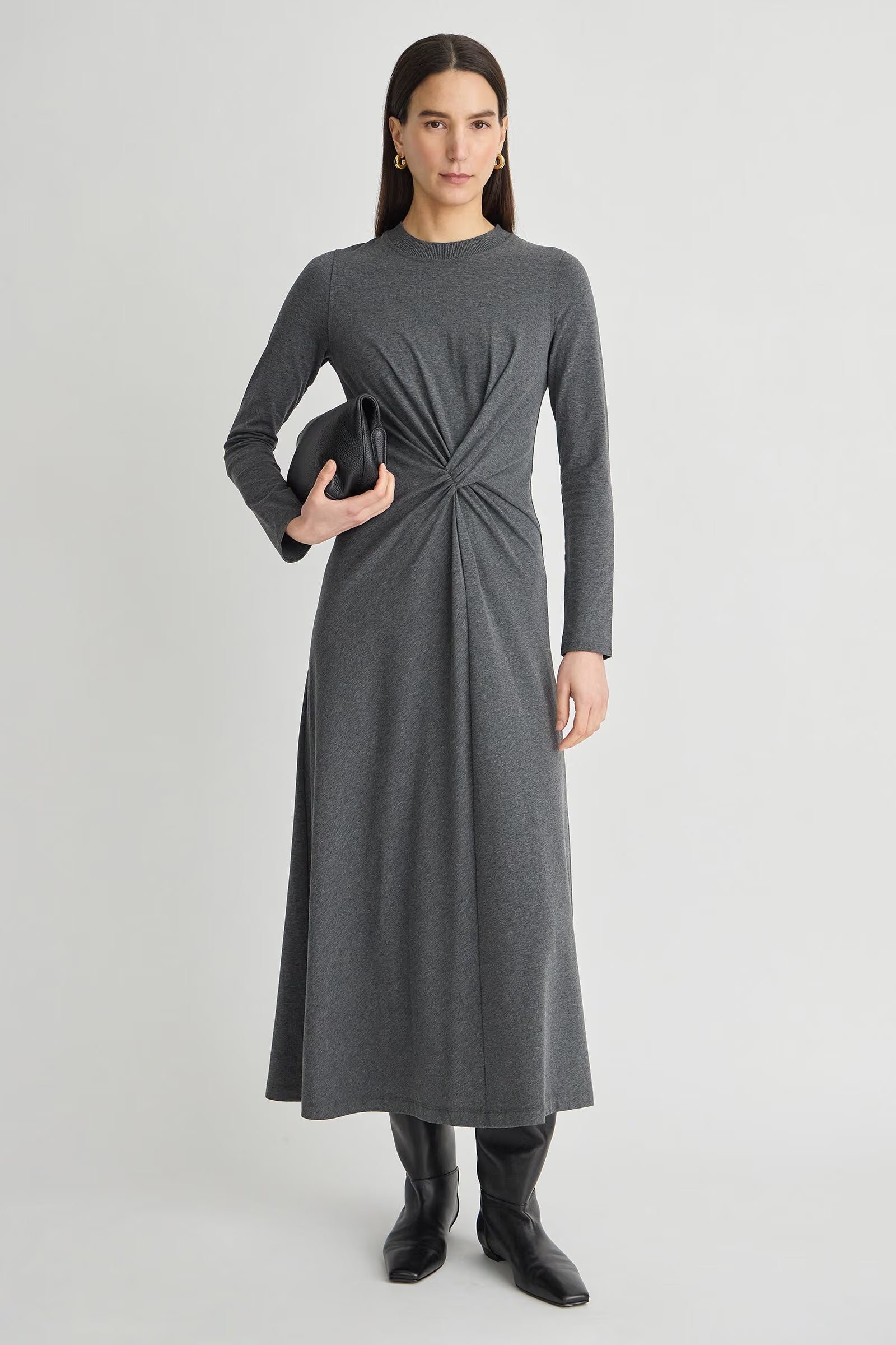 A Piece Apart - Long Sleeve Volta - Heathered Charcoal
