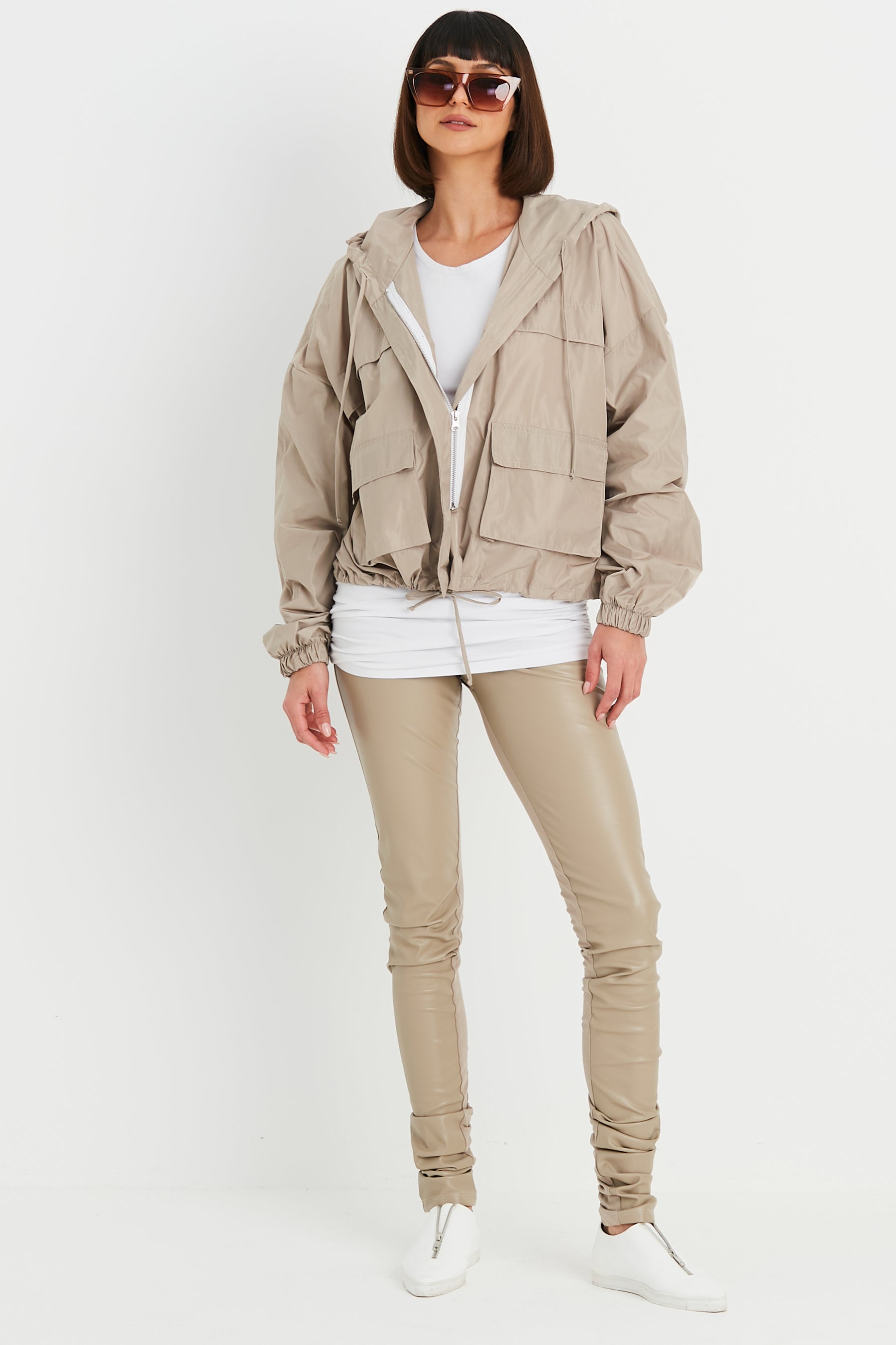 Planet - Cargo Drawstring Jacket - Fawn