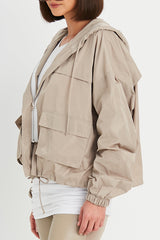 Planet - Cargo Drawstring Jacket - Fawn