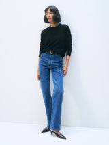 White and Warren Cashmere Rib Crewneck