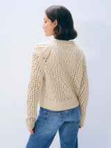 White + Warren- Cashmere Blend Crewneck- Ivory