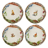 Juliska Forest Walk Dessert/Salad Plate, Assorted Set of 4