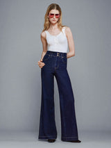 FRAME - Seamed Wide Trouser - Rinse