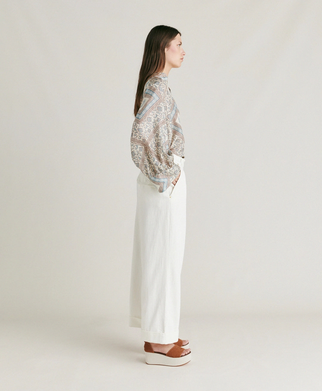 Momoni - Grecale Denim Pant - Cream