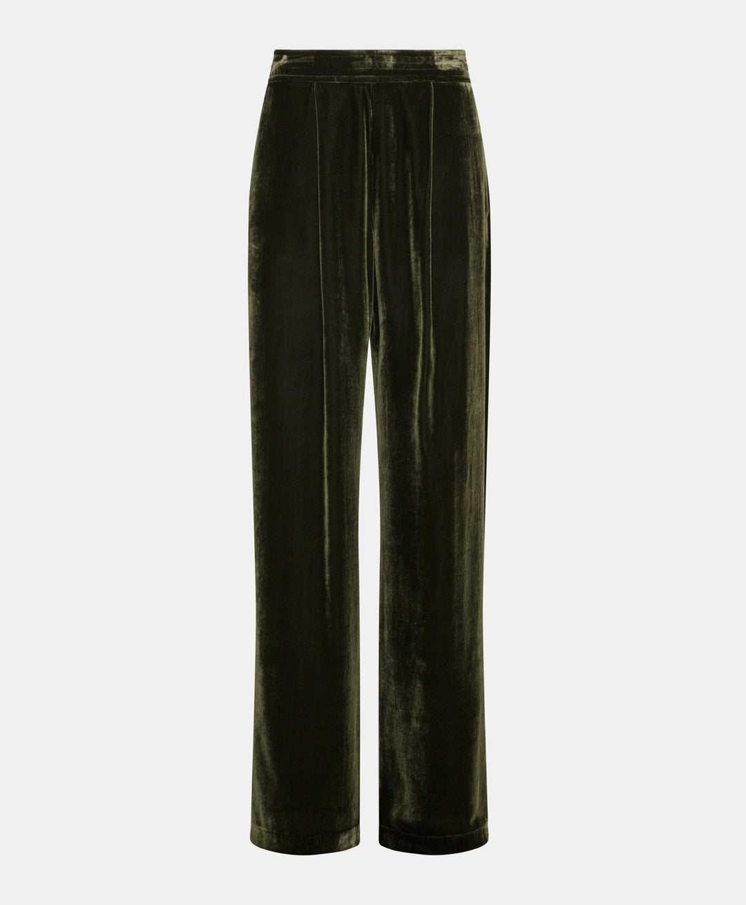 Momoni - Pascal Pant in Smooth Silk Blend Velvet - Matcha Green