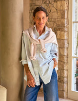 Frank & Eileen Shirley button up shirt sky stripe