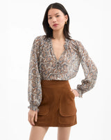 Veronica Beard - Hickory Blouse - Dove Multi