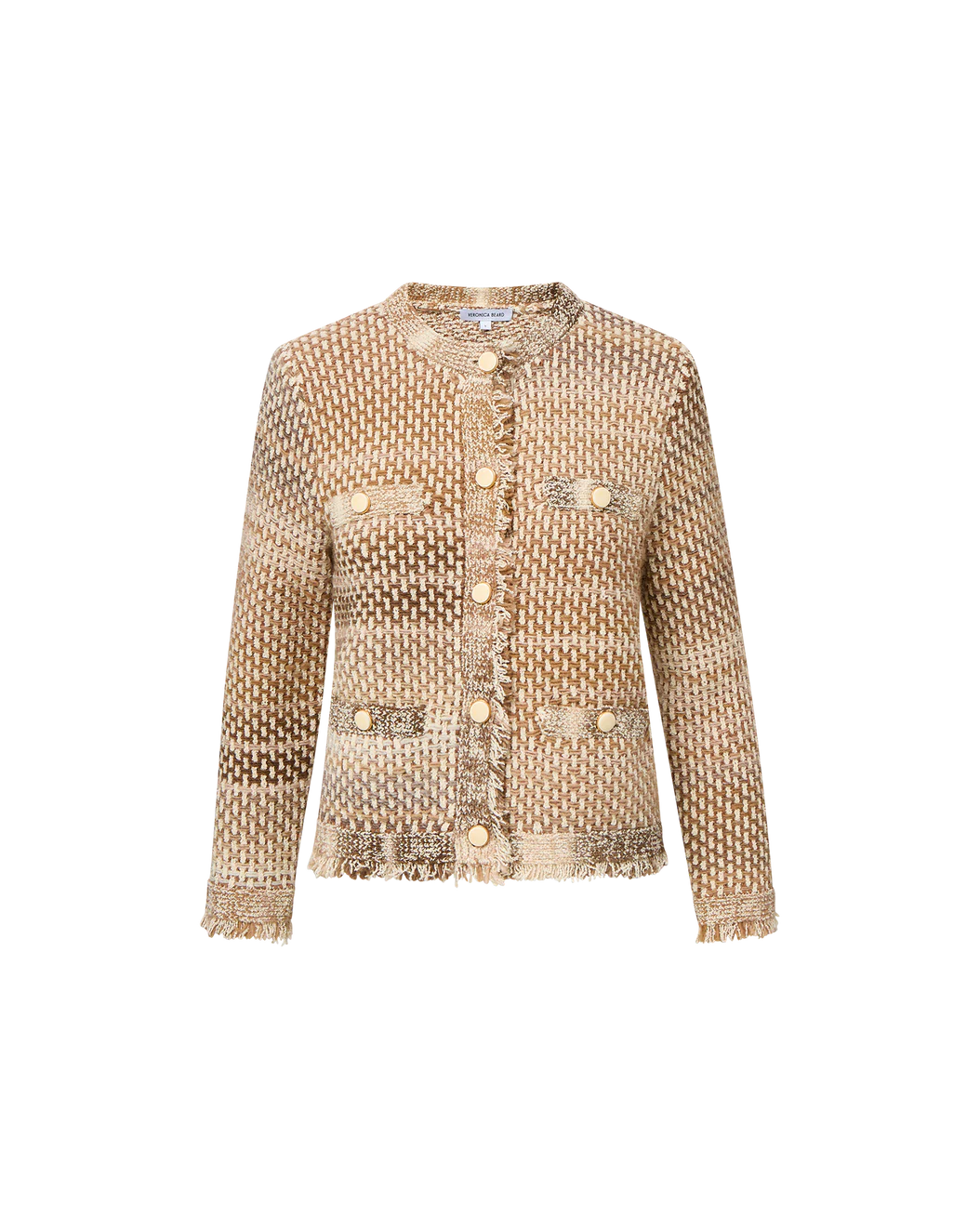 Veronica Beard Sariyah Knit Jacket - Beige Tweed