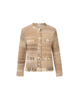 Veronica Beard Sariyah Knit Jacket - Beige Tweed