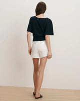 Veronica Beard Rhennah Knit Top in Navy