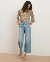 Veronica Beard Ashlynn Top in Stone Khaki Multi