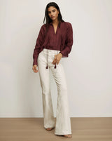 Veronica Beard- Sawyer Blouse- Raisin