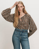 Veronica Beard- Rhosen Blouse- Acorn Multi