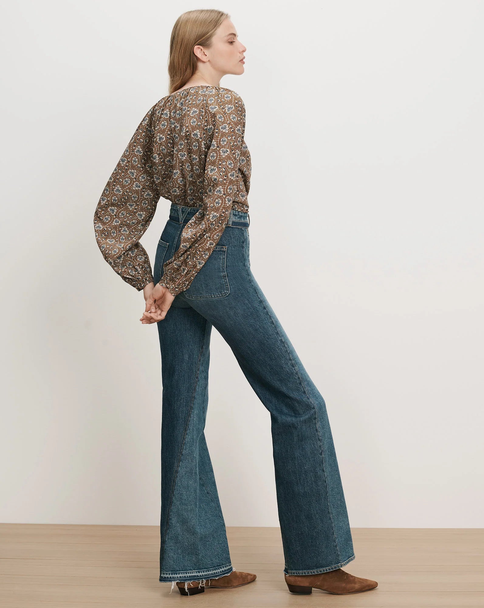 Veronica Beard- Rhosen Blouse- Acorn Multi