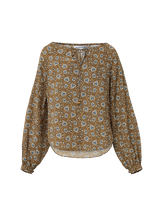 Veronica Beard- Rhosen Blouse- Acorn Multi