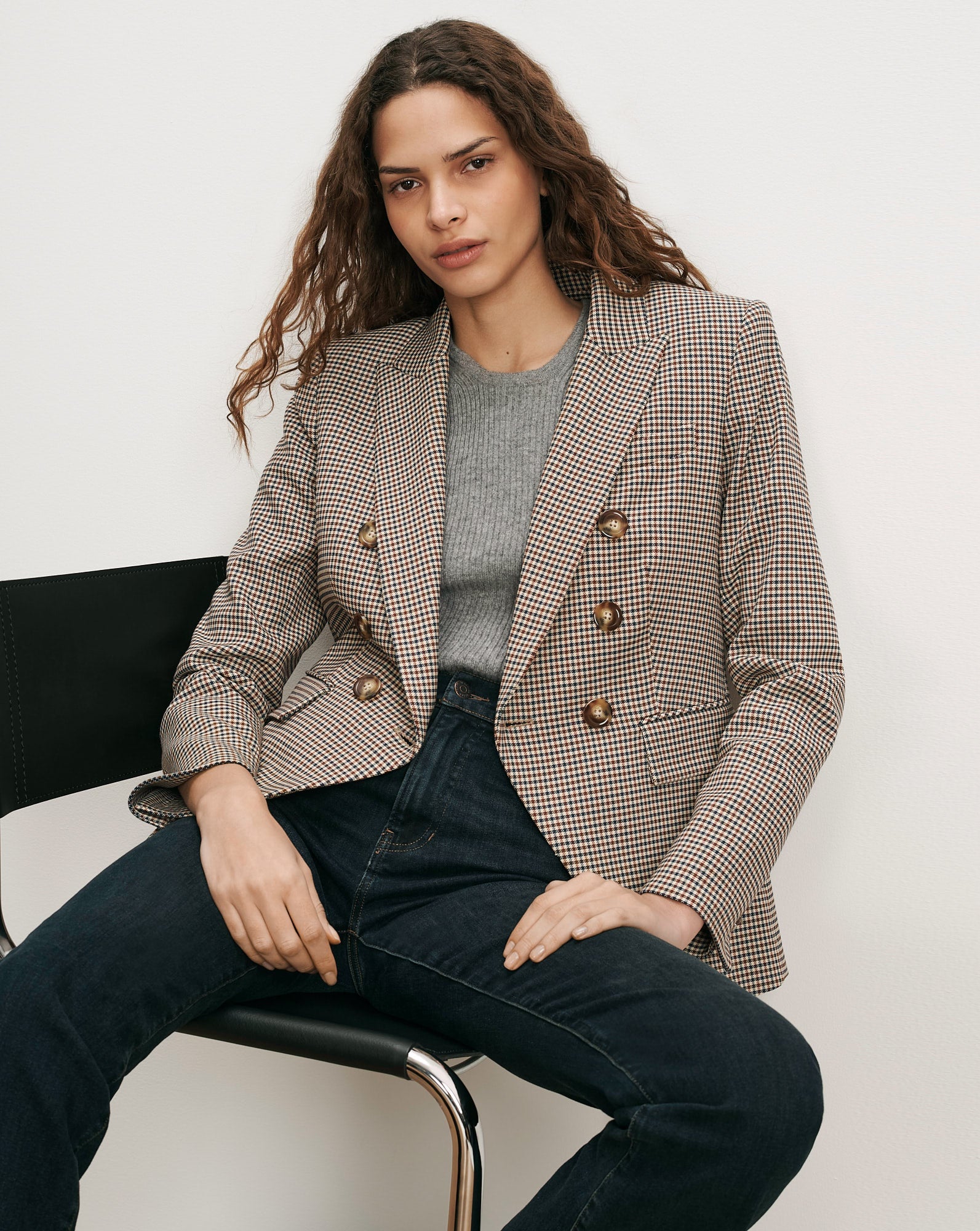 Veronica Beard- Millar Dicky Jacket- Rust/ Navy Multi