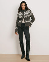 Veronica Beard - Christina Fair Isle Cardigan - Green Shadow Multi