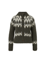 Veronica Beard - Christina Fair Isle Cardigan - Green Shadow Multi