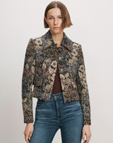 Veronica Beard - Wilde Jacket w Collar - Dark Eggplant Multi