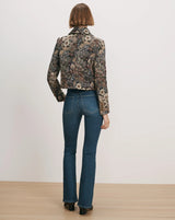 Veronica Beard - Wilde Jacket w Collar - Dark Eggplant Multi
