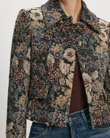 Veronica Beard - Wilde Jacket w Collar - Dark Eggplant Multi