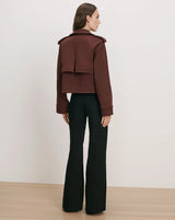Veronica Beard - Cropped Conneley Trench - Burgundy