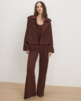 Veronica Beard - Cropped Conneley Trench - Burgundy