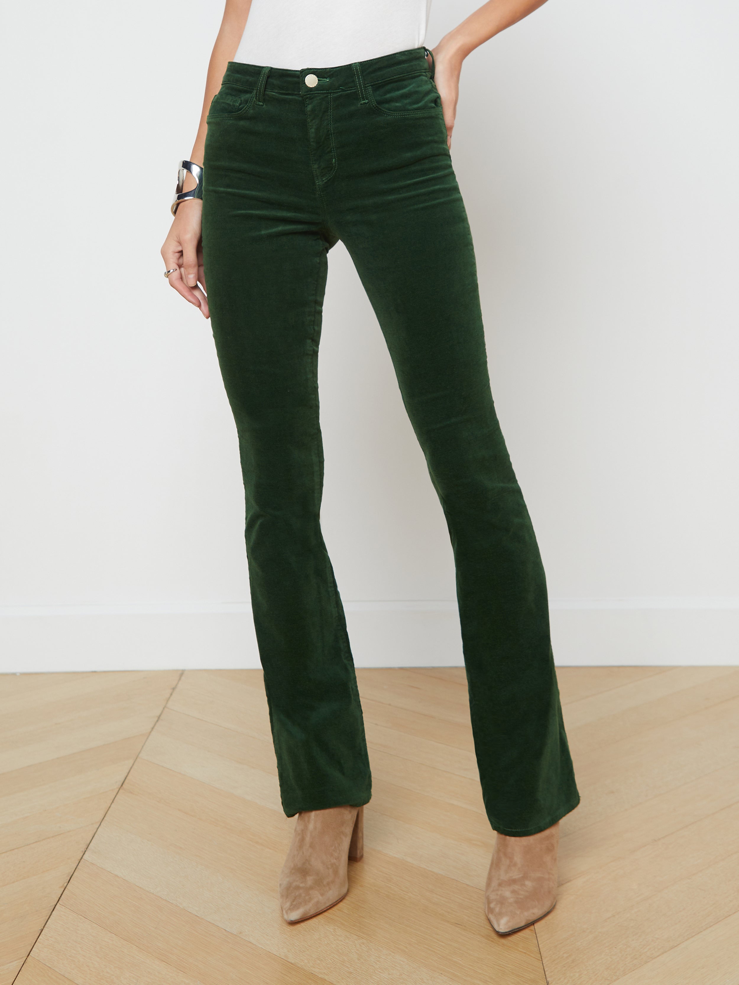 L'Agence - Stevie Highrise Straight Jean - Green Pastures