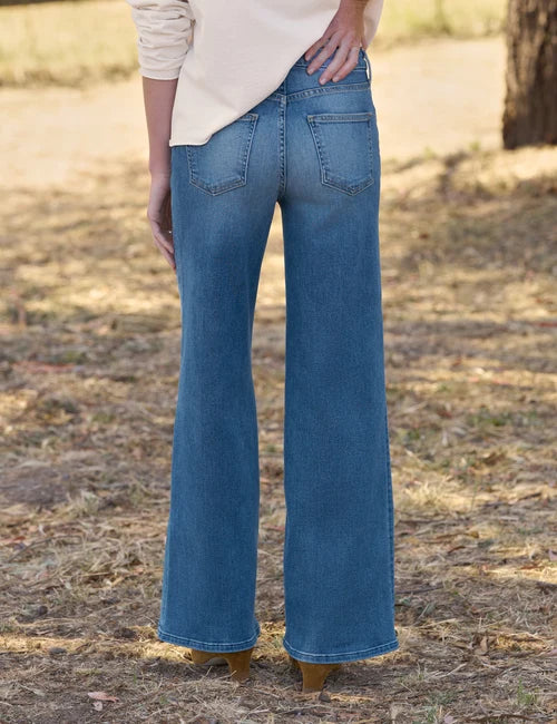 Frank & Eileen - East Galway Full Length Wide Leg Jean - 2002 Wash (Finished Hem)