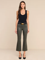 L'AGENCE- Kendra H/R Crop Flare- Ash Olive