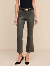 L'AGENCE- Kendra H/R Crop Flare- Ash Olive