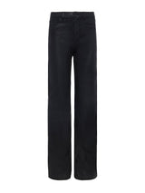 L'Agence - Clayton  Coated H/R  Wide-Leg Jean - Noir Coated