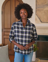 Frank & Eileen - EILEEN - Relaxed Button-Up Blue Green White