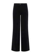 L'Agence - Maghra Velvet Highrise Wide Leg Jean - Noir