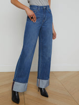 L'AGENCE - Miley Cuffed Wide-Leg Jean - Lampson